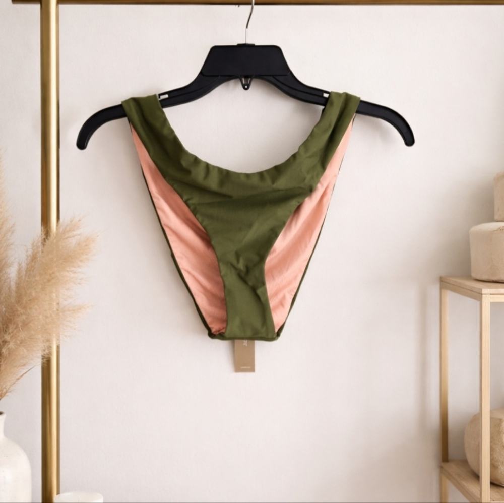 J.Crew Green Bikini Bottom L NWT